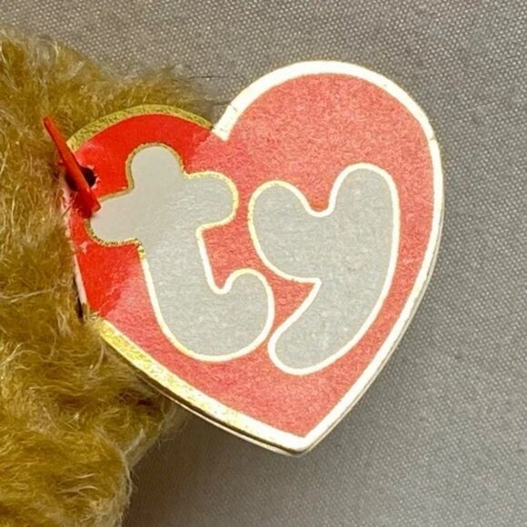 Vintage Ty Attic Treasures Bearkhardt Jointed Brown Bear Holiday Plush 1993 Tags - Picture 7 of 14